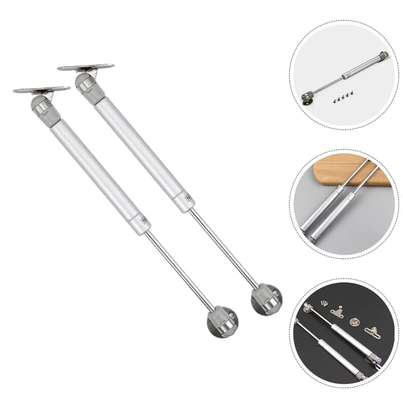 Hemobllo 1 Set of Spring Hinges with Hydraulic Support Rod for Office Silver Aluminum Alloy