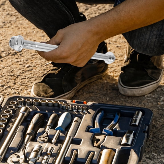 Hemobllo Metal Engine Lift Plate with Flange Bolts Kit for Car Mounting Hardware