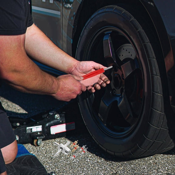 Hemobllo 1Set Tyre Valve Core Remover Installer Tool with Ergonomic Red Handle for Tire Repair