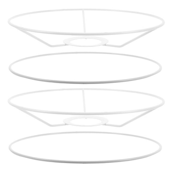 Hemobllo 2Pairs White Lamp Shade Frame with E27 Base for Vintage Style Lighting