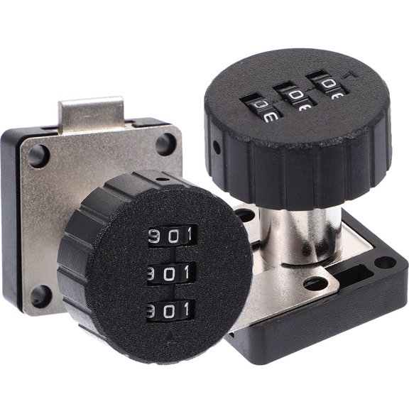 Hemobllo 2-Pack Password Cabinet Door Locks for Home and Office Drawers, Black Combination Security Locks
