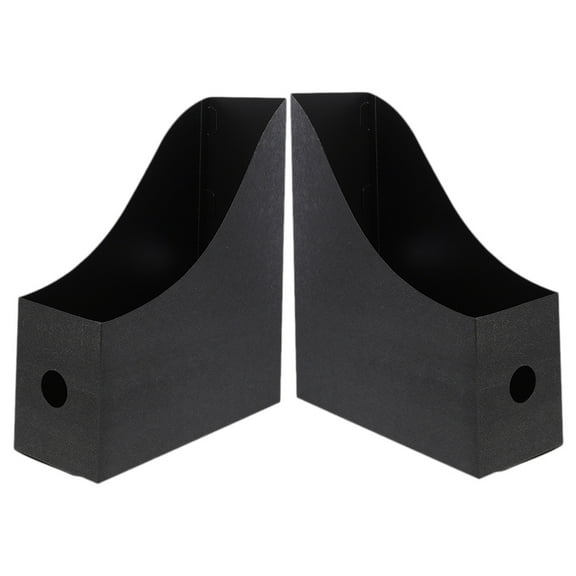 Hemobllo 2Pcs Thickened Black File Holder and Desktop Document Organizer