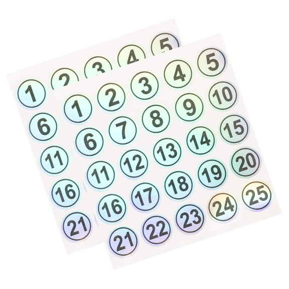 Hemobllo Round Number Stickers Multi Use Adhesive Labels for Organizing Doors Lockers and Storage