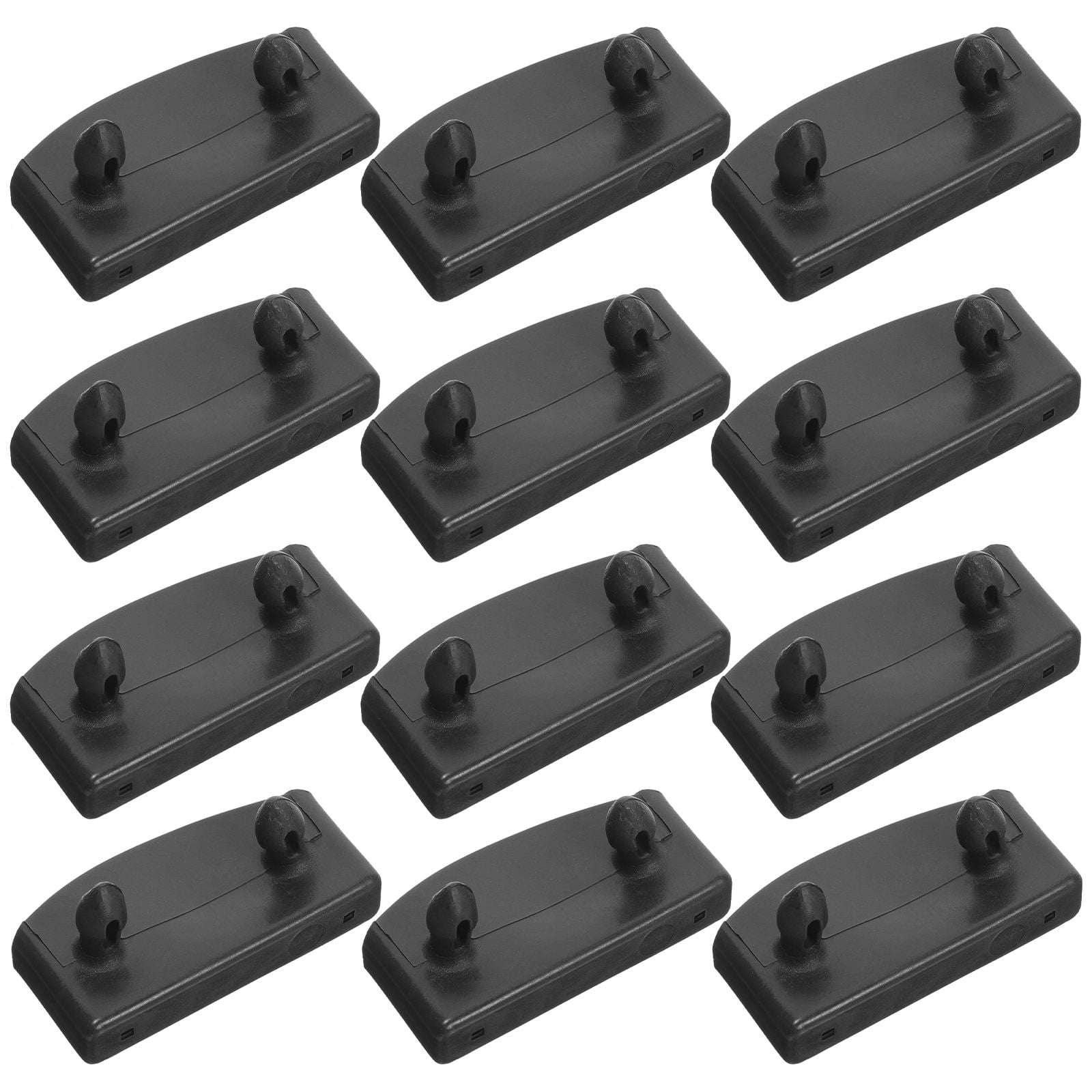 Lot De 20 Clips Adhésifs Pour Stylos - Fixation Tableau Blanc, Bureau - En ABS Noir Et Blanc - Support U Type