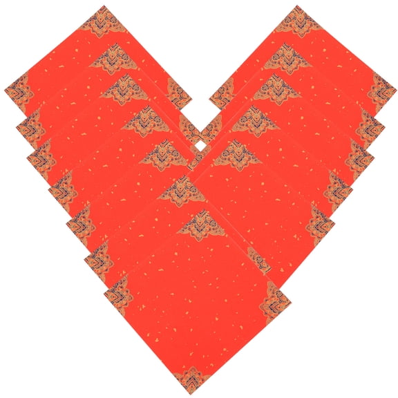 Hemobllo 20Pcs Red Rice Paper Sheets with Smooth Ink Absorption for Spring Festival and Wedding Use
