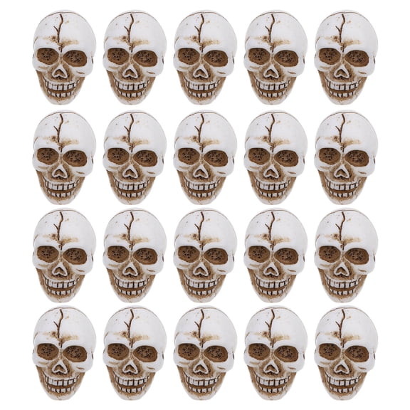 Hemobllo 20Pcs Skeleton Skull Sculptures for Spooky Decor