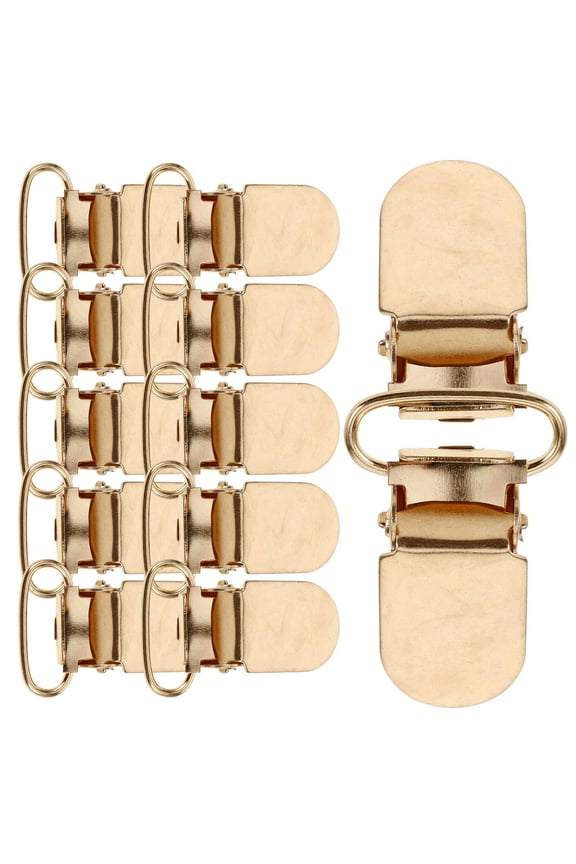 20Pcs Large Capacity Golden Iron Garter Clips Adjustable Sock Strap Buckle