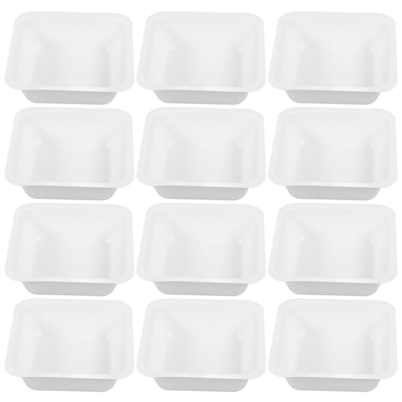 Hemobllo 20pcs Small Tray Plastic White for Laboratory Equipment