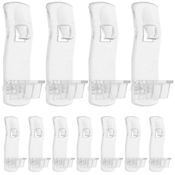 Hemobllo 25Pcs Cabinet Shelf Clips Transparent Plastic for Home Furniture Shelf Support