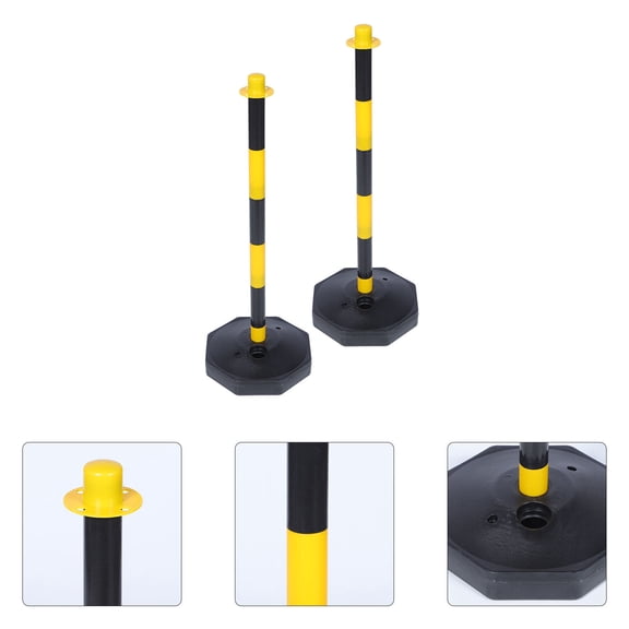 Hemobllo 2Pcs Plastic Warning Column Safety Cones with Water Fillable Base for Outdoor Use