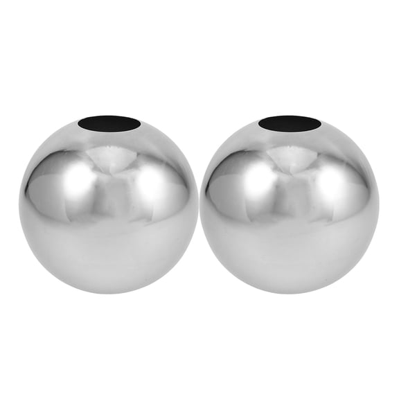Hemobllo 2-Pack Stainless Steel Garden Spheres with Mirror Polished Finish and Double Hanging Holes for Outdoor Yard Decor