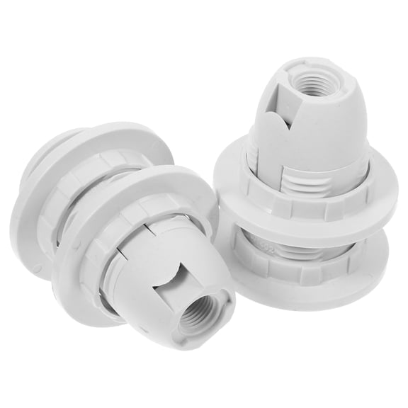 Hemobllo 2Pcs Compact White Lamp Base Kit for Screw Bulb Light Fixture Replacement