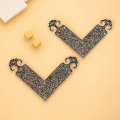 Hemobllo 2Pcs Decorative Brass Corner Protectors for Cabinet Tables ...