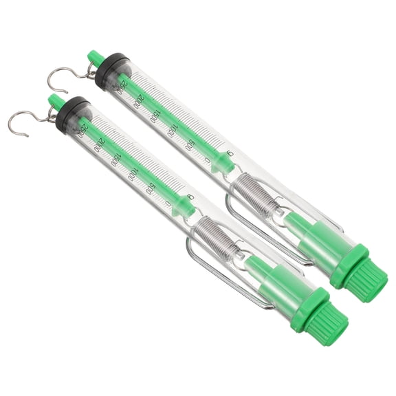 Hemobllo 2Pcs Yellow Spring Weighing Scale with Stainless Steel Hook for Force Measurement
