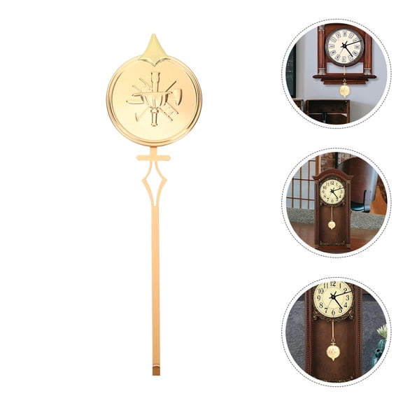 Hemobllo 2-Pack Metal Wall Clock Pendulum with High Gloss Finish, Quartz Movement Replacement for Home Decor