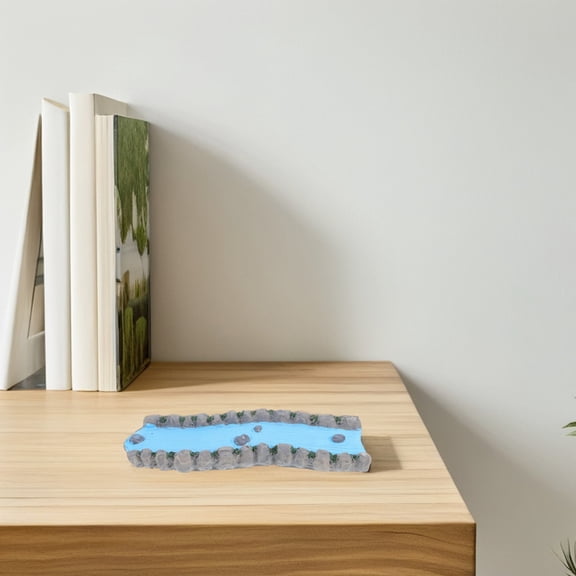 Hemobllo Resin Water Feature for Dollhouse and Model Train Scenery, Multi, 2Pcs