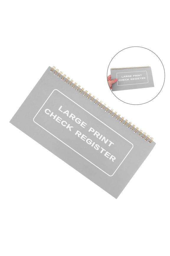 2-Pack Portable Check Register Books with Paper Sheets and Monthly Calendar Planner for Personal Checkbook Management