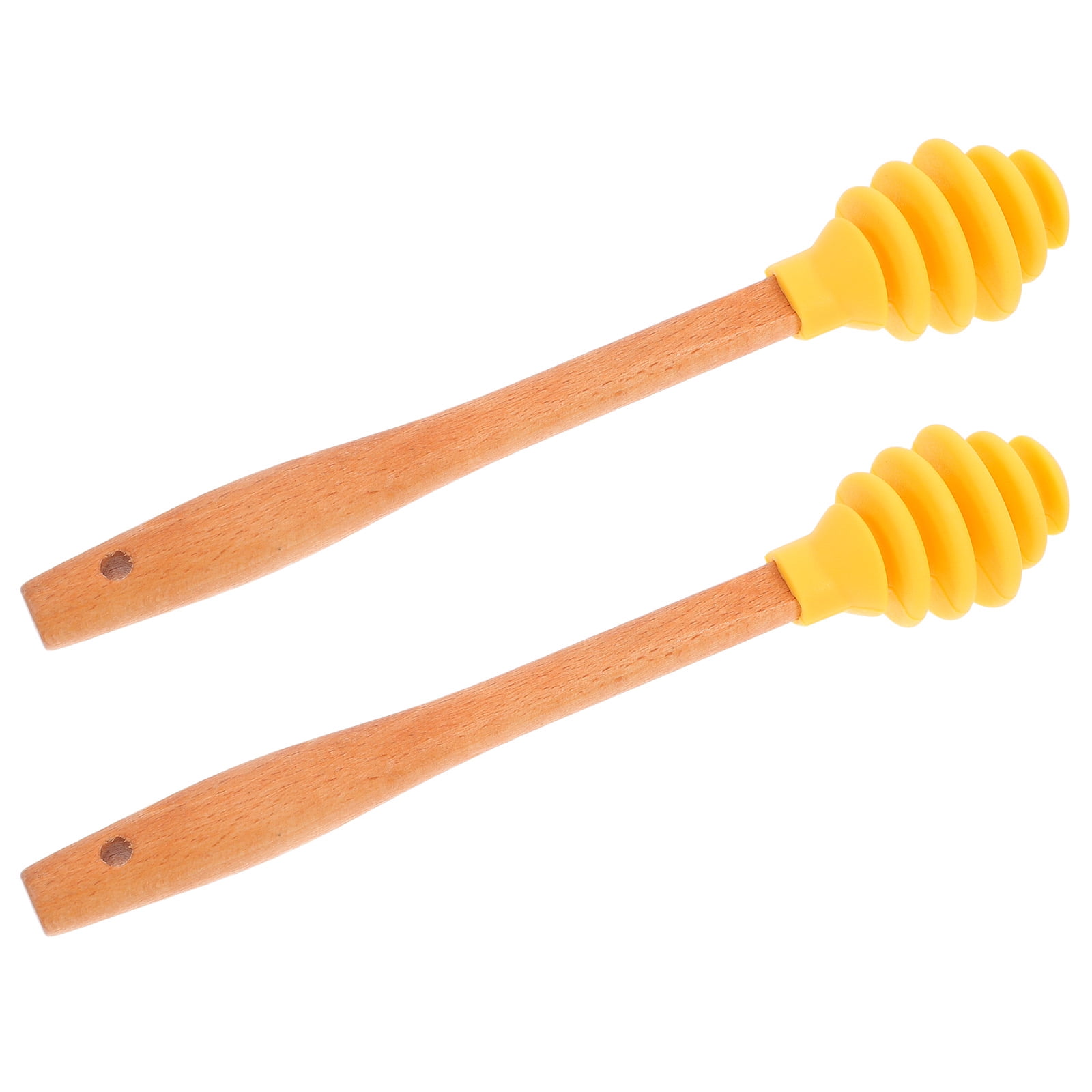 Hemobllo 2Pcs Honey Mixing Stirrer Wood Honey Dippers Assorted Color ...