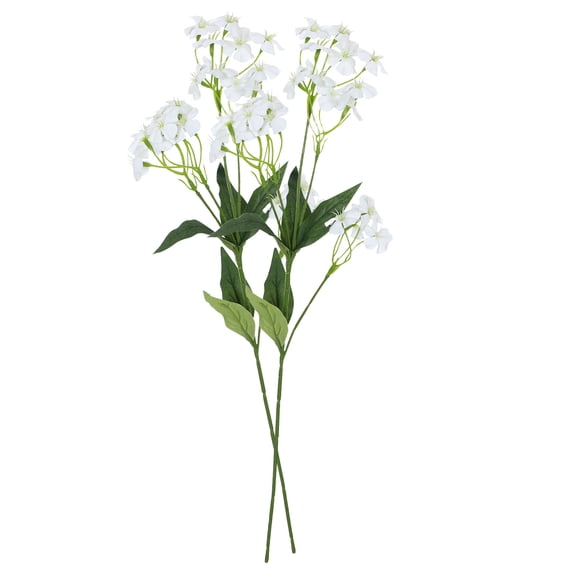 Hemobllo 2-Pack White Artificial Carnations with Stems, Realistic for Wedding, Home & Party Decoration