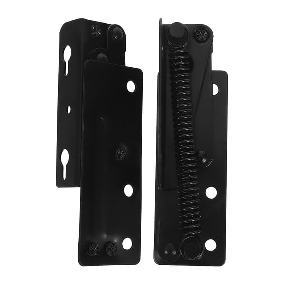 Hemobllo 2-Pack Black Metal Sofa Bed Lifting Hinges Support Hardware for Furniture Doors and Sofas