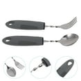 thumbnail image 1 of Hemobllo 2-Piece Adaptive Utensil Set for Seniors with Ergonomic Comfortable Grip and Stainless Steel Handles, 1 of 8
