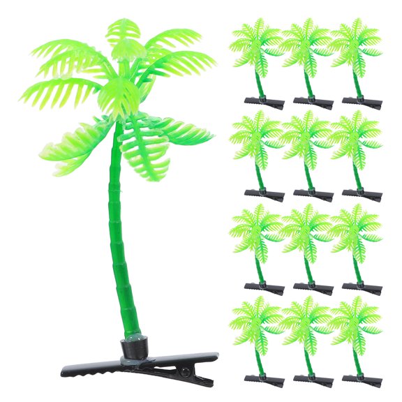 Hemobllo Women Hair Barrettes Tropical Flair Green Plastic And Iron 30Pcs