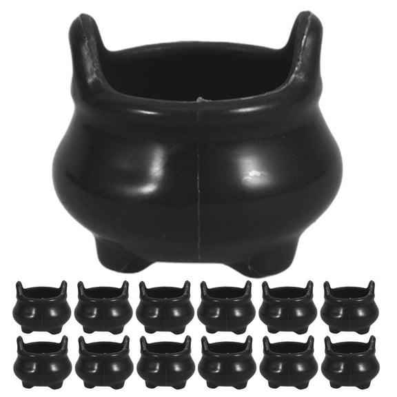 Hemobllo 30pcs Mini Cauldrons for Party Black Plastic Decorative Figurines for Hobbyists
