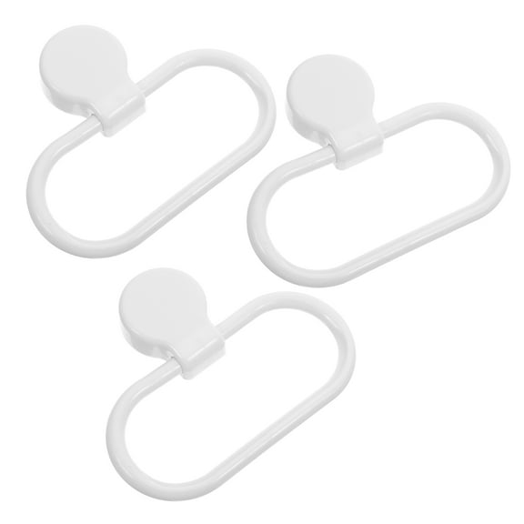 Hemobllo 3Pcs Adhesive Towel Rack White for Bathroom Wall Hanging Space Saver