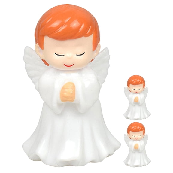 Hemobllo Set of 3 White Lightweight Cherub Angel Figurines for Indoor and Outdoor Decoration