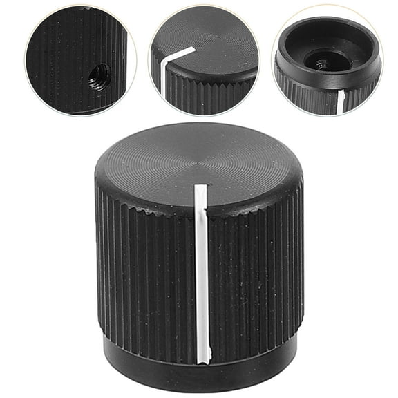 Hemobllo Volume Amplifier Knob Volume Control Knob Black Aluminum 1Pcs