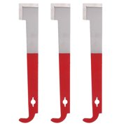 Hemobllo 3-Piece Beekeeping Hive Frame Lifting Hooks with Scraper, Red Stainless Steel Tools for Efficient Hive Maintenance