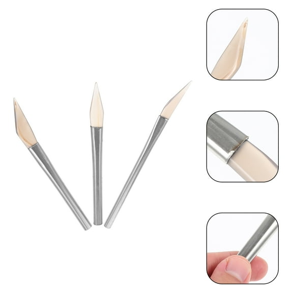 Hemobllo 3Pcs Agate Jewelry Smoothing Burnisher for Professional and Personal Use with Handle