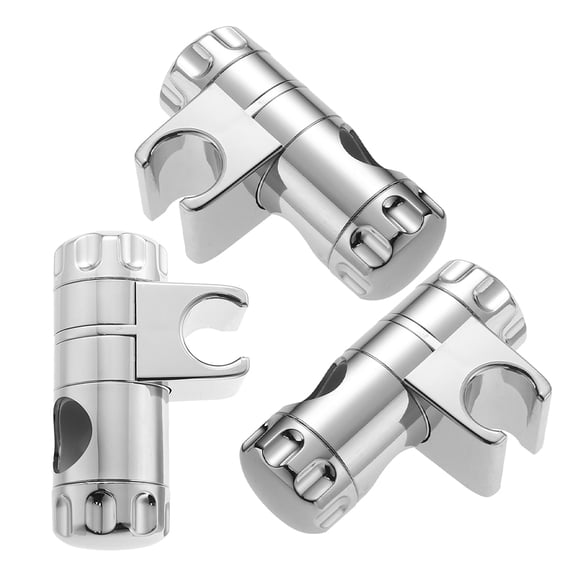 Hemobllo 3-Pack Universal Plated Shower Rail Brackets with Height Adjustable ABS Material