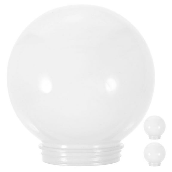 Hemobllo 3Pcs White Acrylic Globe Light Fixture Light Diffusion For Garden Walls Outdoor Users
