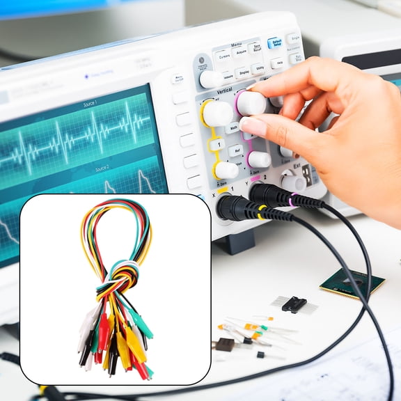 Hemobllo 40Pcs Double Ended Jumper Wires with Insulated Alligator Clips for Breadboarding and Testing