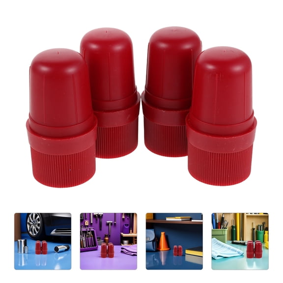 Hemobllo 4Pcs Automotive Battery Terminal Cleaning Kit Red Wire Brush Tool for Car Truck Rv Marine Use