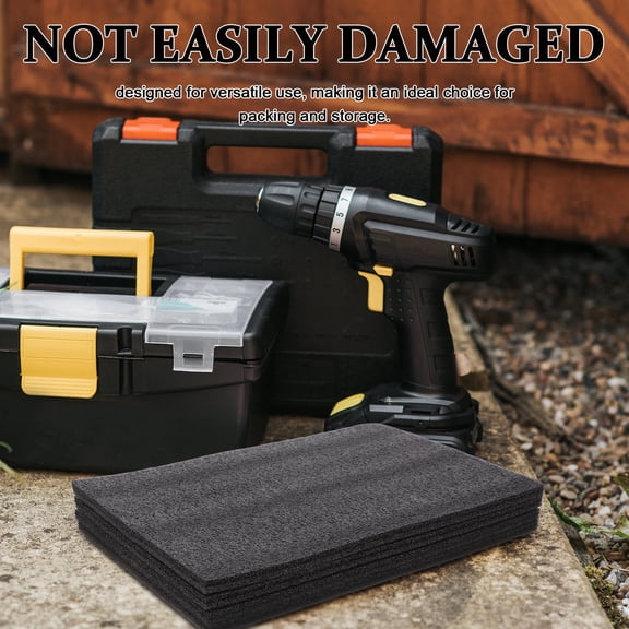 Hemobllo 4Pcs Black Polyethylene Foam Panels Lightweight Packing Foam with Shock Absorption Features