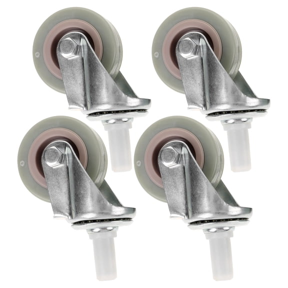 Hemobllo 4Pcs Replacement Mop Bucket Casters Plated Silver Plastic Wheels for Easy Installation and Use