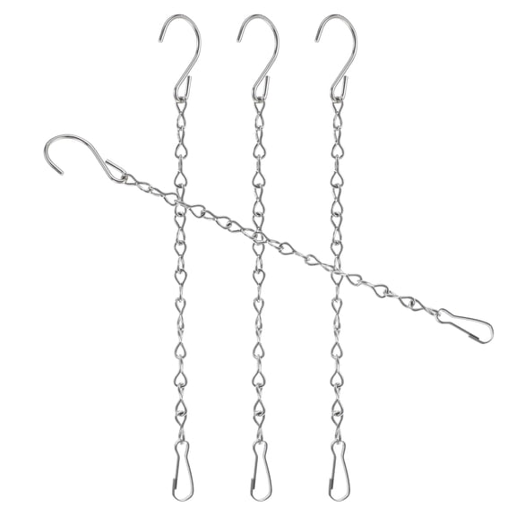 Hemobllo Heavy Duty Hanging Basket Chain 4Pcs Stainless Steel Silver For Plants