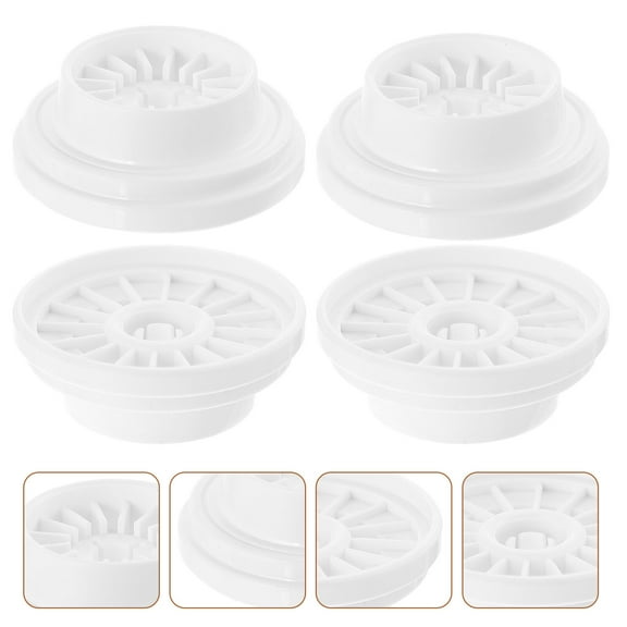 Hemobllo 4-Pack White Plastic Spool Pin Caps Sewing Machine Parts Accessories