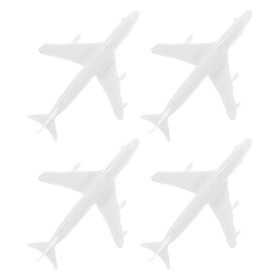 Hemobllo 4-Pack Mini Plastic Airplane Models for Display, Collectibles, and Aviation Decor Enthusiasts