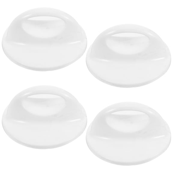 Hemobllo 4-Pack Universal Round Cookware Lid Knobs Replacement Handles White for Pots and Pans