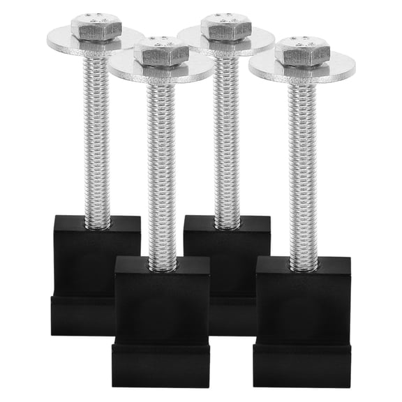 Hemobllo Truck Tool Box Clamps J-Type Hook Black Lightweight Durable 4Pcs