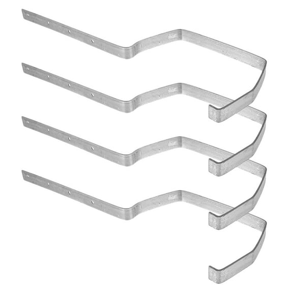 Hemobllo 4-Pack Iron Gutter Brackets for Rain Gutter Support and Stability, Ideal for Home Outdoor Use
