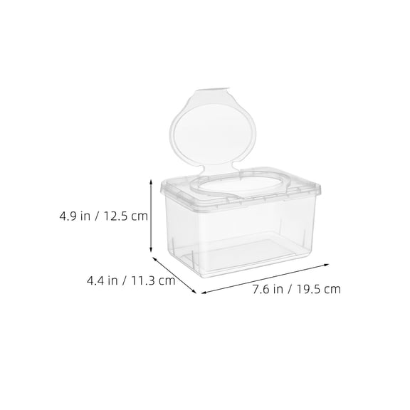 Hemobllo 4Pcs Reusable Wipes Container Transparent Plastic Dispenser for Travel and Home
