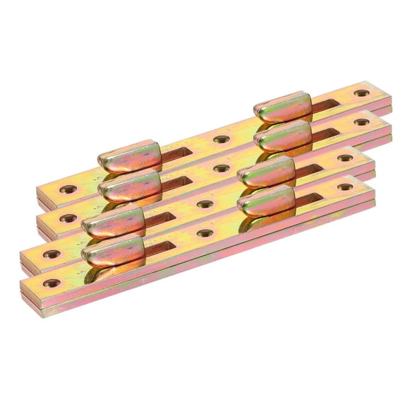 Hemobllo 4-Pack Rose Bed Frame Brackets Heavy Duty Metal Hardware for Secure Bed Rail Connection and Home Furniture Assembly