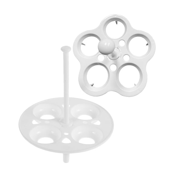 Hemobllo 4Pcs Heat Resistant White Egg Steamer Rack for Home Use with Fine Mesh Design