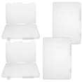 thumbnail image 1 of Hemobllo 4Pcs White A5 File Boxes with Lids Portable Document Holder for Scrapbook Storage, 1 of 8