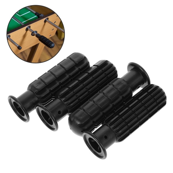 Hemobllo 4Pcs Nonskid Foosball Handles Easy Install Black Replacement Table Soccer Handles