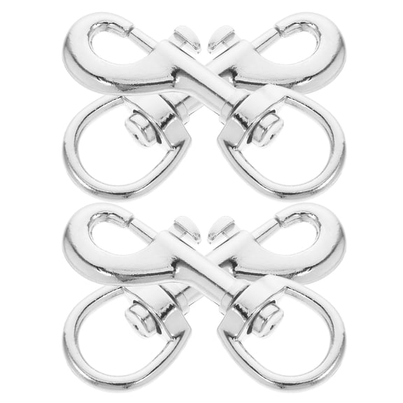 Hemobllo 4Pcs Stainless Steel Flag Clips with Snap Button Fixation for Patio and Outdoor Flagpole